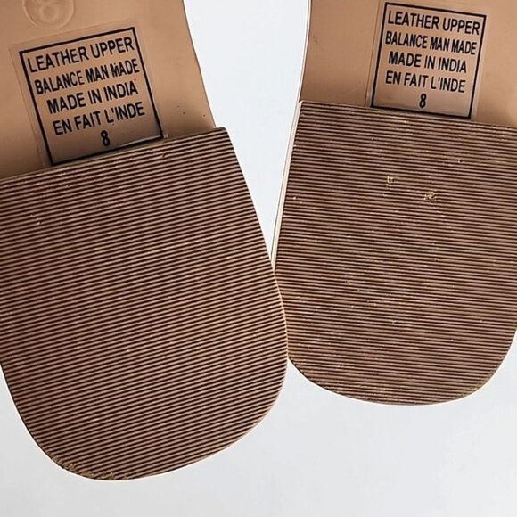 Seychelles Weekenders City Slicker Black Tan Leather Flat Thong Sandal Size 8 - Picture 9 of 12